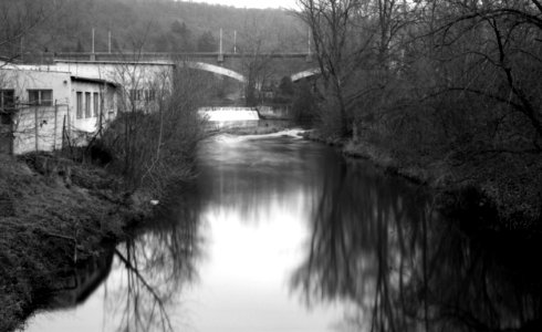 Canon Rebel XS + ORWO DP3 film - Long Exposure of Svitava River