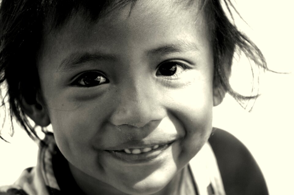 Look portrait happy children
