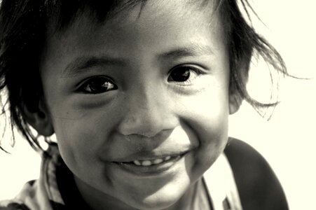 Look portrait happy children