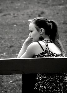 Girl on the Bench photo