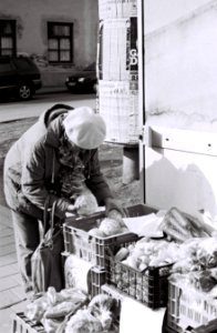 Zorki 4 + Industar-61 L/D - Old Woman Buying Vegetables at the Stand