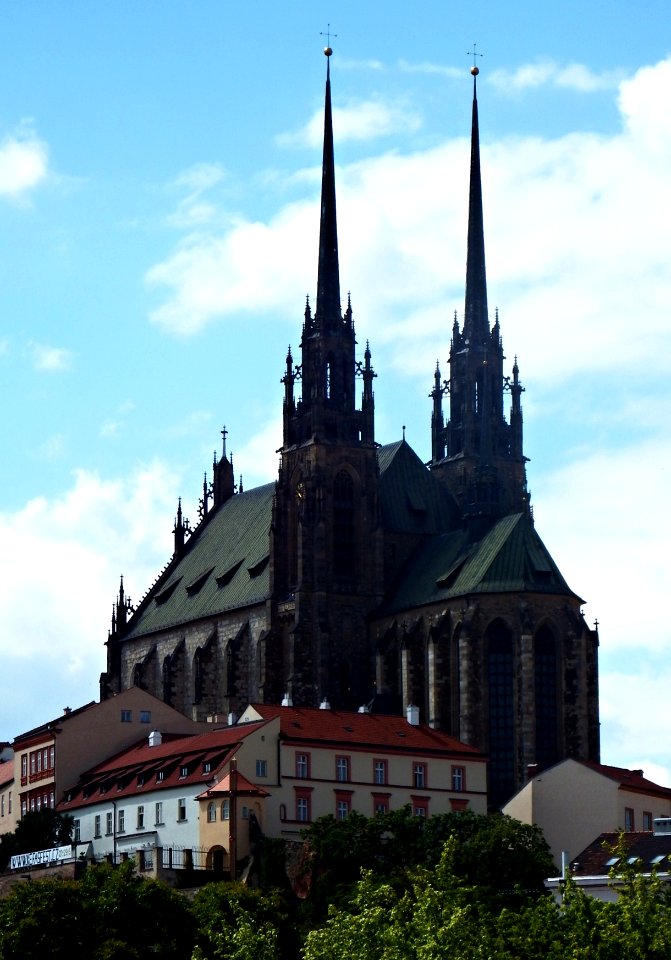 Cathedral of St. Peter and Paul, Petrov Hill, Brno (from south-east) 1