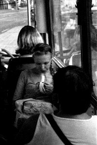 Canon Prima Zoom 80u (Sure Shot 80u) - Girl with a Banana in the Bus photo