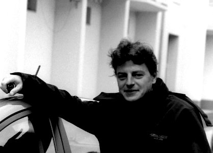 Portrait of My Brother Beside His New Car (remastered) B&W