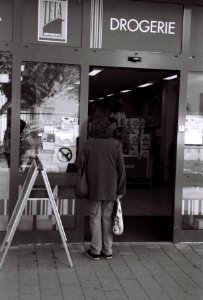 Kiev 4 - Woman in front of Drugstore