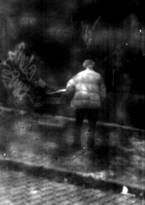 Holga 120FN - Person and Graffiti