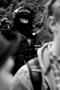 Sony Alpha A230 with Helios-44-2 - Highlights of Antifascist Demonstration in B&W - Portraits 04