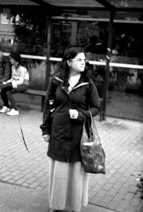 Ricoh TLS 401 with Helios 44-2 -Tram Stop Snapshot