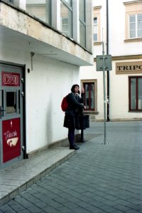 Zorki 4 + Industar-61 L/D - Woman with a Phone