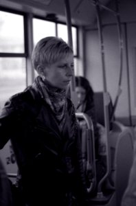 Praktica BC1 - Woman in the Tram photo