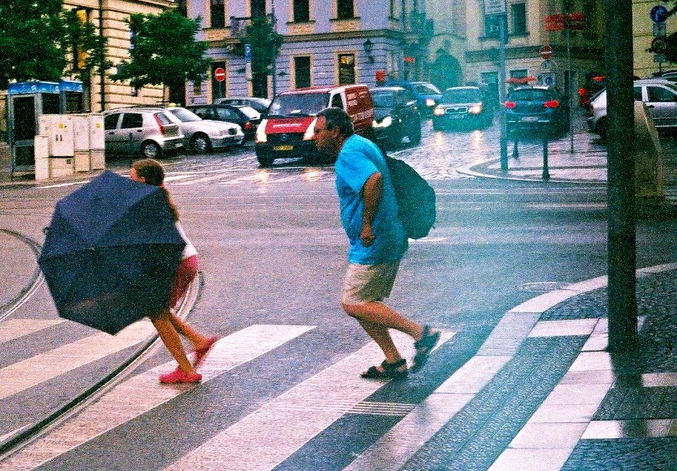 Lomo 135VS - Crosswalk in Rainy Day