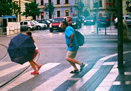Lomo 135VS - Crosswalk in Rainy Day