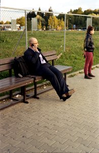 Kiev 4 - New Scan - Businessman Making a Phone Call and Looking at a Girl