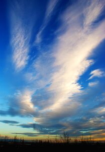 Clouds blue silhouette photo