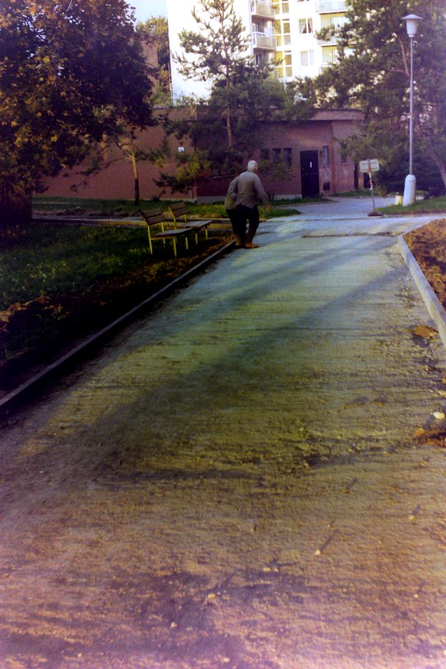 Kiev 4 - Elderly Couple Entering a Housing Estate