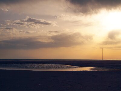 Sunbeams beach sand photo