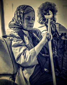 Old Woman in the Bus photo