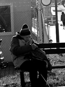 Old man at Bus Stop 1