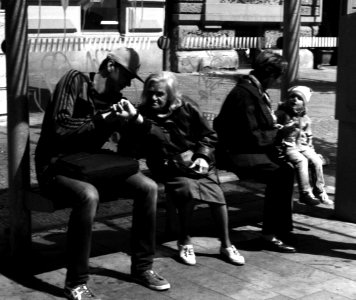 Zorki 4 + Industar-61 L/D - Tram Stop Scenes