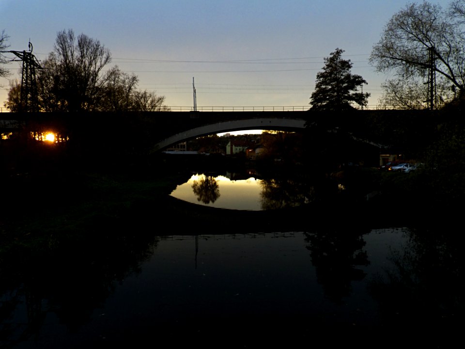 Railway Bridge at Sunset 1