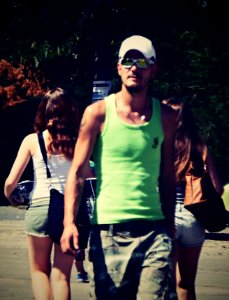 Young Man on Crosswalk
