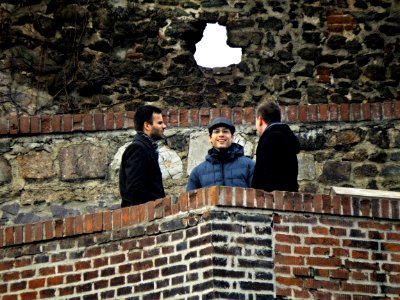 Young Men on Terrace of Petrov Hill 2