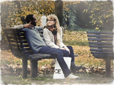 Young Couple in the Park - Vintage Version