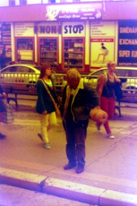 Redscale: At Tram Stop