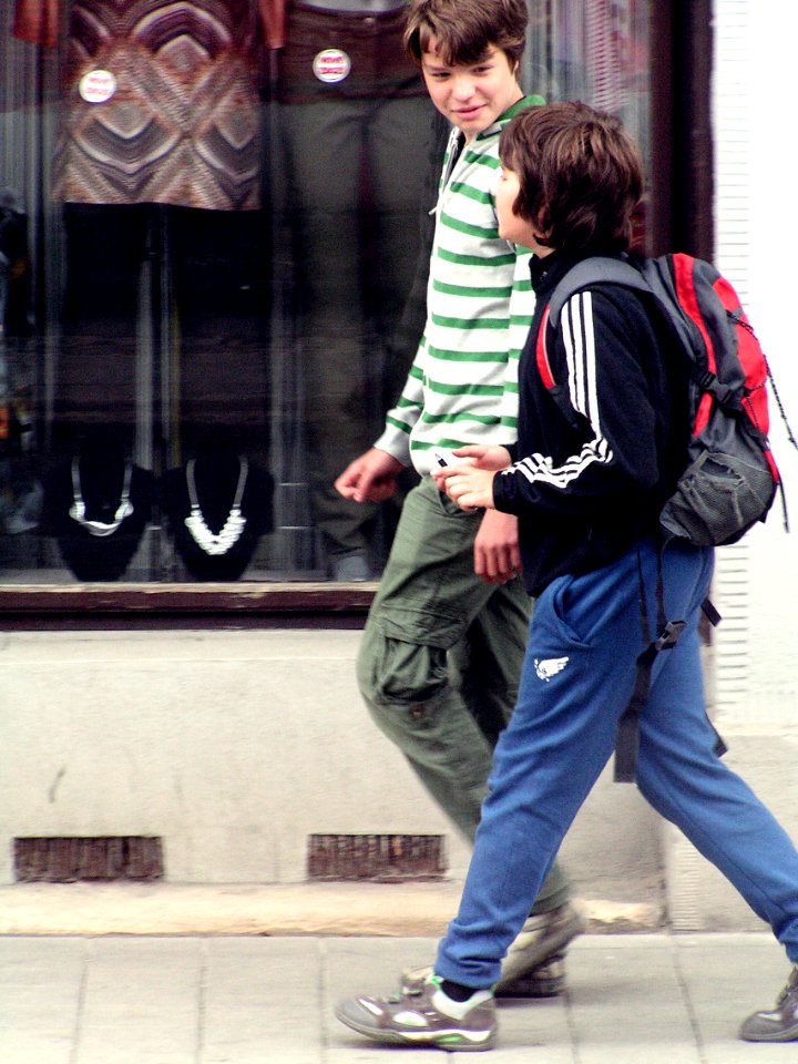 Boys on the Sidewalk 1