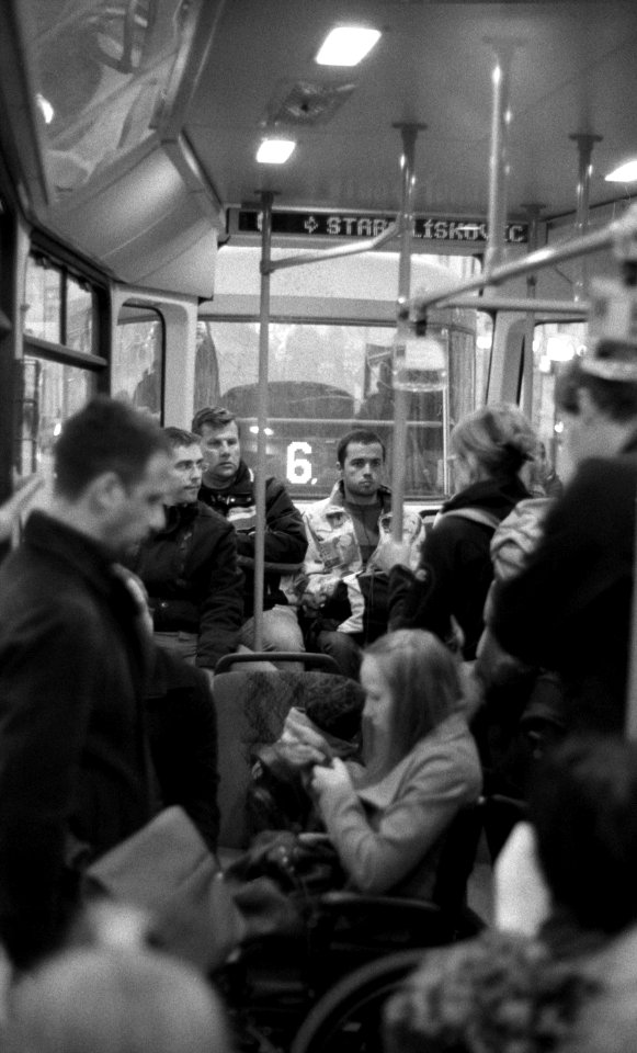 Praktica BC1 - Inside a Tram