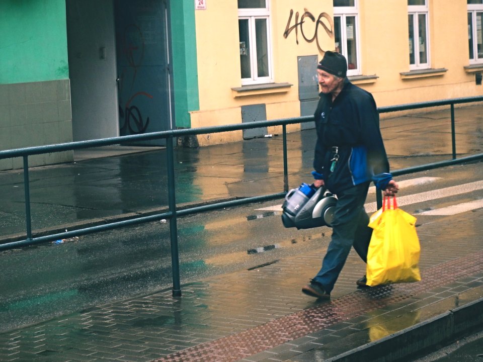 Man with a Vacuum Cleaner