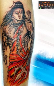 angery Lord Shiva Tattoo by photo
