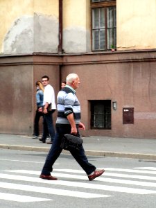 Man on Crosswalk photo
