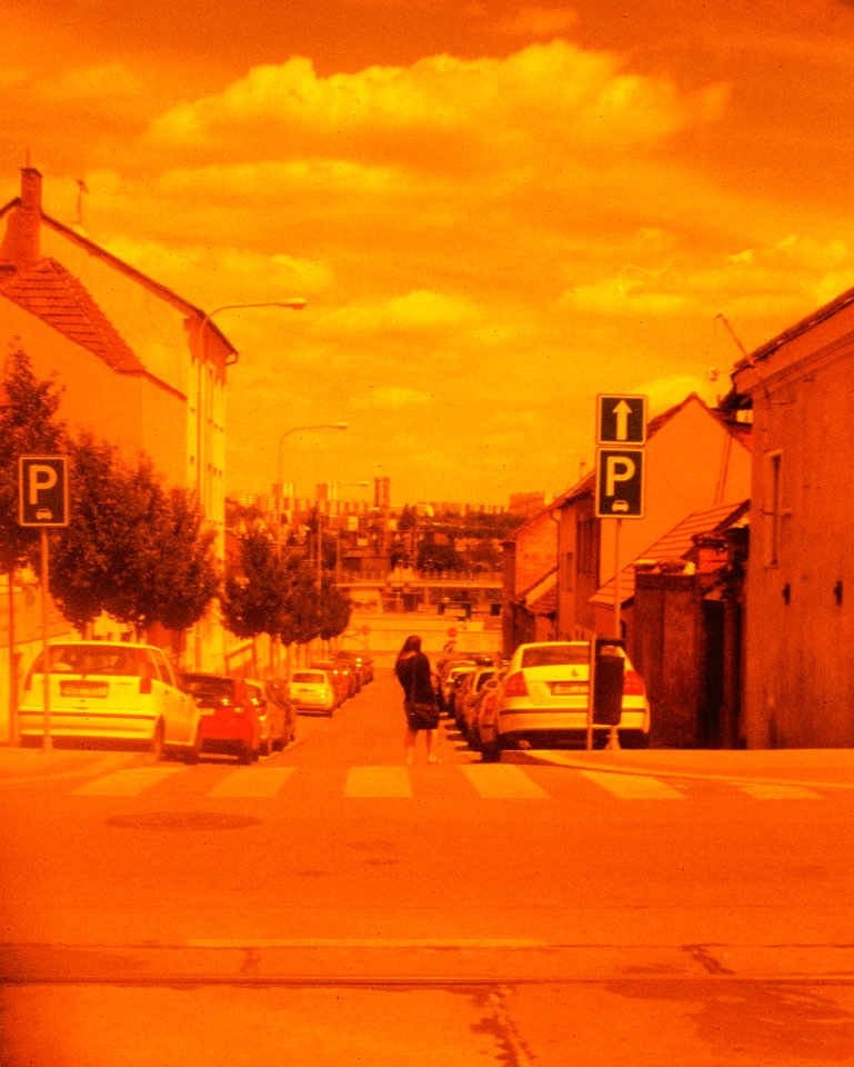 Vilia + Redscale - Woman, Street and Skies
