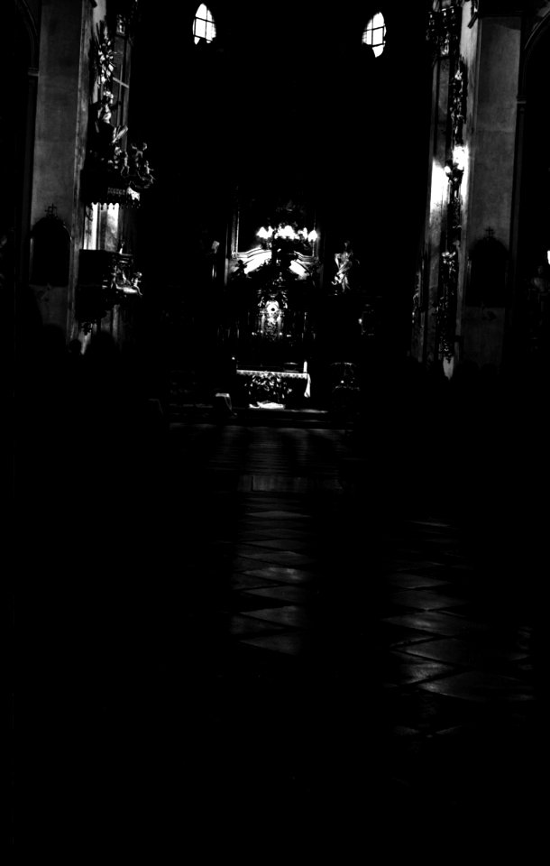Canon Rebel XS + ORWO DP3 film - St. Jacob's Church Interior