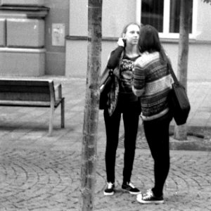Canon Prima Zoom 80u (Sure Shot 80u) - Girls at Tram Stop