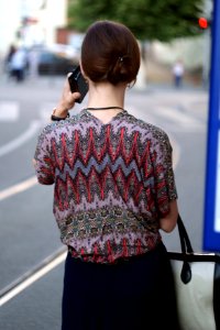 Sony Alpha A230 with Helios-44-2 - Chic Woman on the Phone