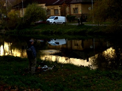 Fisherman at the Svitava River Bank 1