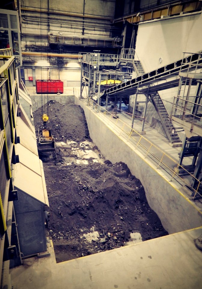Ash (the final product) in Incineration Plant 2