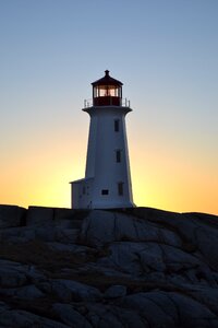 Cove lighthouse sunset photo