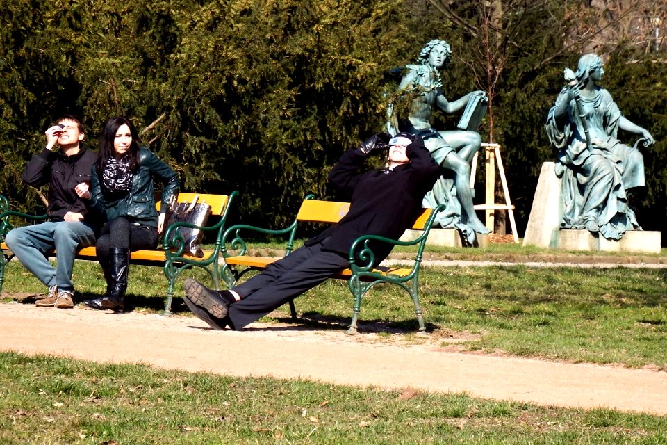 People Observing Partial Solar Eclipse 1