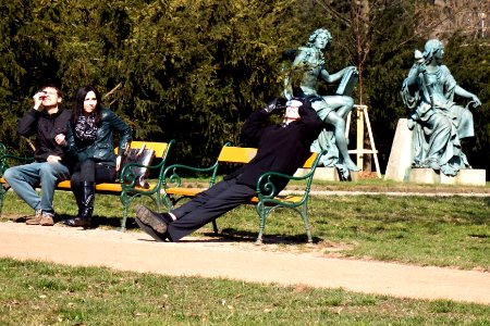 People Observing Partial Solar Eclipse 1