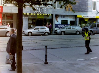Praktica BC1 - Cops are waiting for the Passing of the Czech President 1