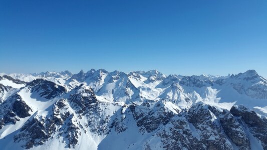 Snow panorama allgäu alps photo