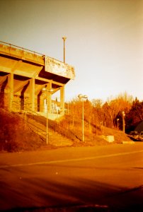 Praktica BC1 - Redscale - Abandoned Stadium in Brno 5