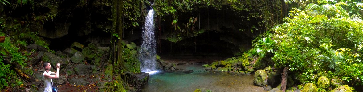 Dominique emerald pool pano photo