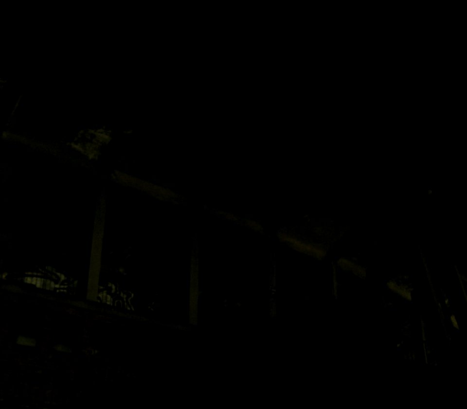 Abandoned Soccer Stadium at Night