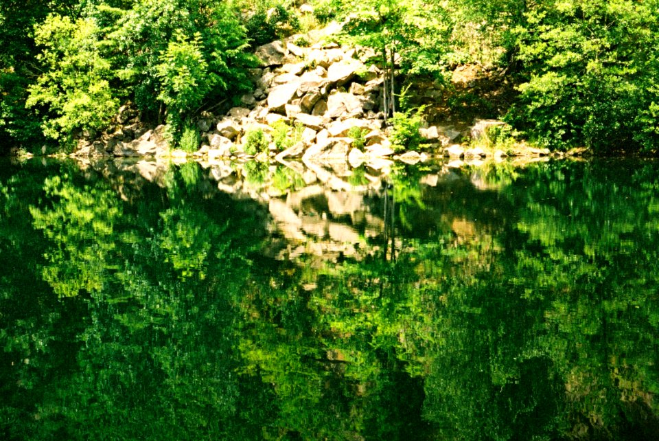 Exa + Tessar 2,8/50 - Lake in Old Stone Quarry in Blansko 2