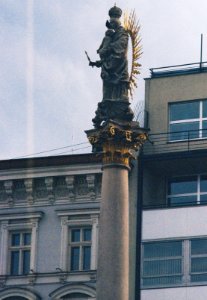 Kiev 4 + Jupiter-11 135/4 - The Top of Pestilential Column on Liberty Square