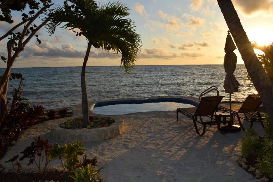 Evening bayahibe sea